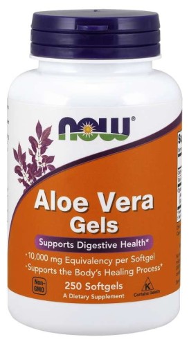 Przejdź do produktu NOW FOODS Aloe Vera Gels - Aloes koncentrat z Liści Aloesu 200:1 (250 kaps.)