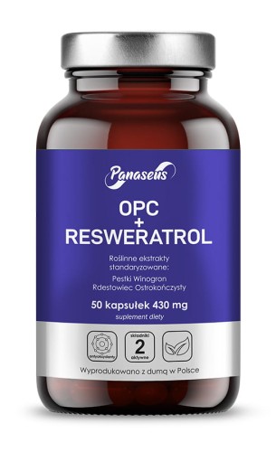Przejdź do produktu PANASEUS OPC + Resweratrol (50 kaps.)