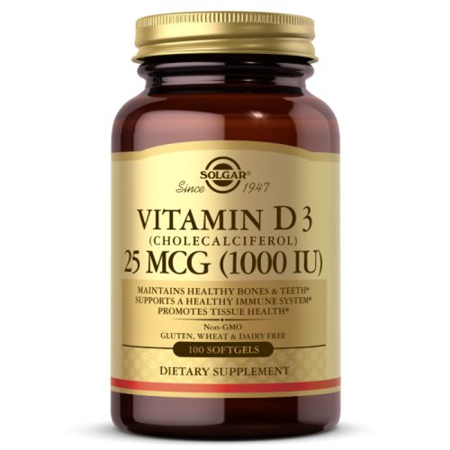 Przejdź do produktu SOLGAR Witamina D3 1000 IU 25 mcg (100 kaps.)