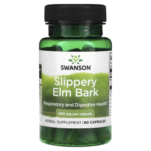 Przejdź do produktu SWANSON Slippery Elm Bark 400 mg - Kora wiązu czerwonego (60 kaps.)