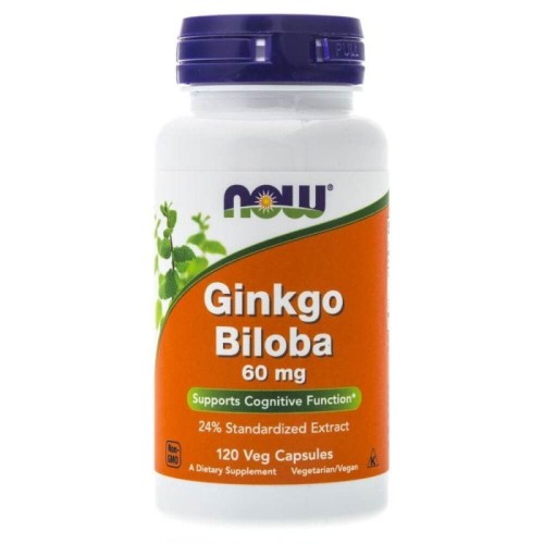Przejdź do produktu NOW FOODS Ginkgo Biloba ekstrakt - Miłorząb Japoński (120 kaps.)