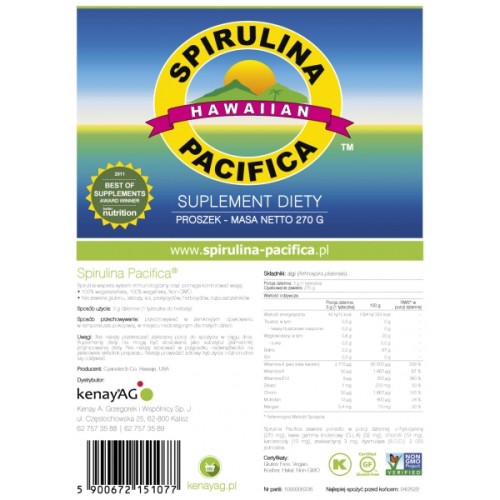Przejdź do produktu KENAY Hawajska Spirulina Pacifica (270 g)