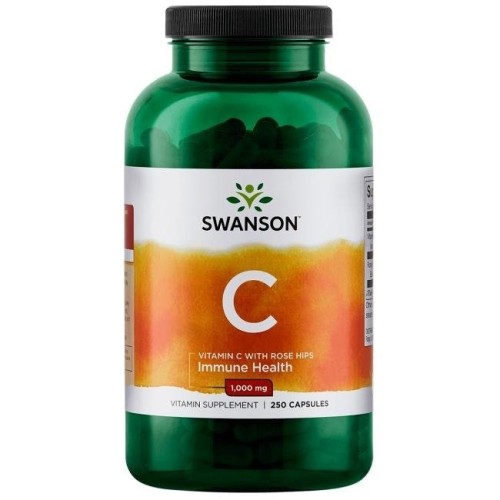 Przejdź do produktu SWANSON Witamina C 1000 + dzika róża (250 kaps.)