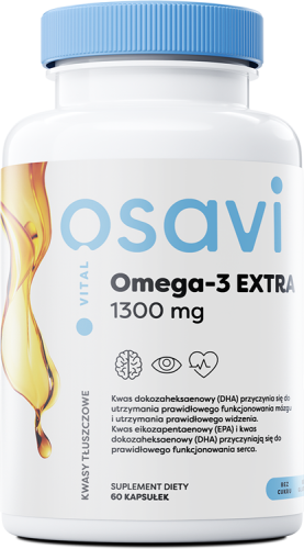 Przejdź do produktu OSAVI Omega-3 Extra, 650 mg - smak cytrynowy (60 kaps.)