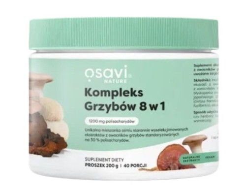 Przejdź do produktu OSAVI Kompleks Grzybów 8 w 1 (200 g)