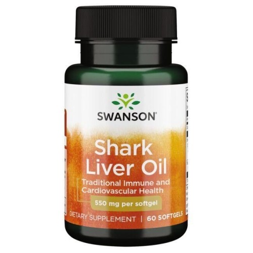 Przejdź do produktu SWANSON Shark Liver Oil 550 mg (60 kaps.)