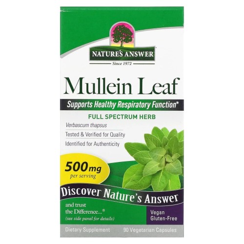 Przejdź do produktu NATURE'S ANSWER Mullein Leaf - Dziewanna (90 kaps.)