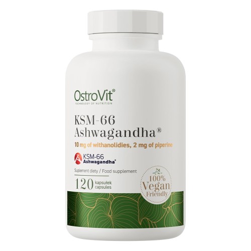 Przejdź do produktu OSTROVIT KSM-66 Ashwagandha VEGE (120 kaps.)