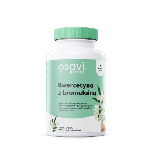 Przejdź do produktu OSAVI Kwercetyna z bromelainą (120 kaps.)