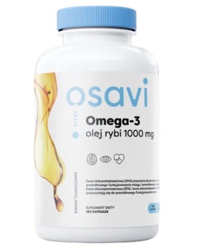 Przejdź do produktu OSAVI Omega-3 Olej Rybi Molecularly Distilled 1000 mg smak cytrynowy (180 kaps.)