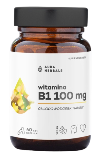 Przejdź do produktu AURA HERBALS Witamina B1 100 mg, tiamina (60 kaps.)