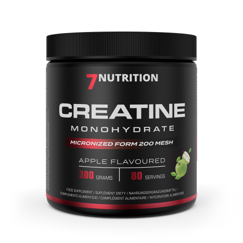 Przejdź do produktu 7NUTRITION Creatine Monohydrate Green Apple - Monohydrat Kreatyny - smak zielone jabłko (300 g)