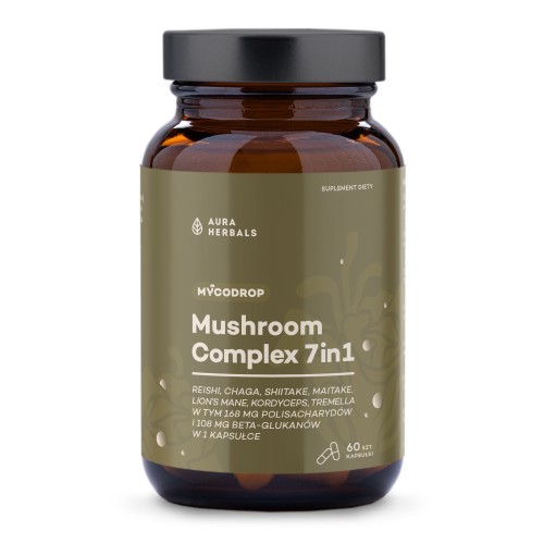 Przejdź do produktu AURA HERBALS Mycodrop, Mushroom Complex 7 w 1 (60 kaps.)