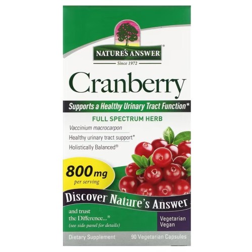 Przejdź do produktu NATURE'S ANSWER Cranberry - Żurawina (90 kaps.)