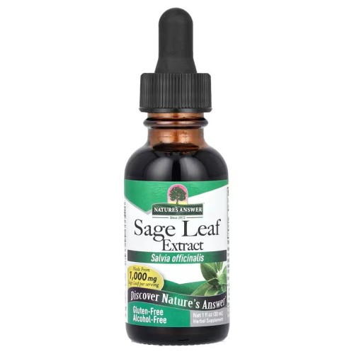 Przejdź do produktu NATURE'S ANSWER Sage Leaf Extract - Ekstrakt z liści szałwii (30 ml)