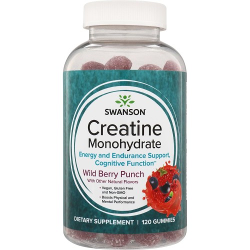 Przejdź do produktu SWANSON Creatine Monohydrate Wild Berry Punch (120 żelek)