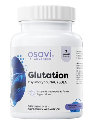 Przejdź do produktu OSAVI Glutation z Sylimaryną, NAC i LOLA (60 kaps.)