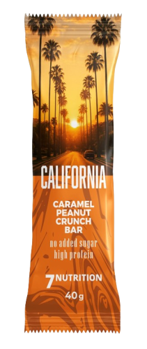 Przejdź do produktu 7NUTRITION Baton proteinowy California - smak karmelowy (40 g)