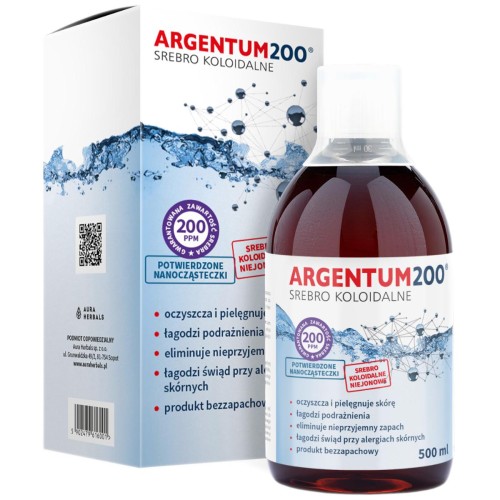 Przejdź do produktu AURA HERBALS Tonik Argentum200 (200 ppm) Srebro Koloidalne (500 ml)