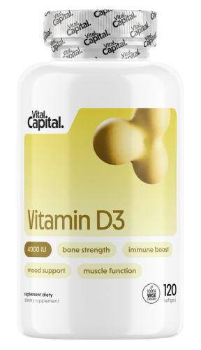 Przejdź do produktu VITALCAPITAL Vitamin D3 4000IU (120 kaps.)