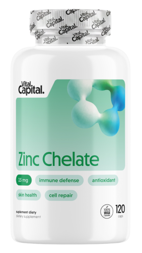 Przejdź do produktu VITALCAPITAL Zinc Chelate (120 kaps.)