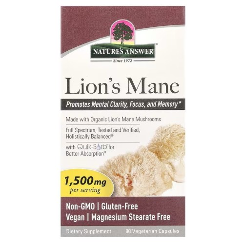 Przejdź do produktu NATURE'S ANSWER Lion's Mane 1500 mg - Soplówka jeżowata (90 kaps.)