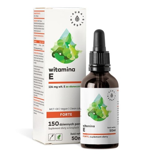Przejdź do produktu AURA HERBALS Witamina E Forte - Suplement diety w kroplach (50 ml)