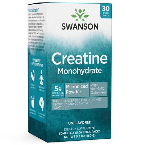 Przejdź do produktu SWANSON Creatine Monohydrate - Monohydrat kreatyny (30 saszetek)