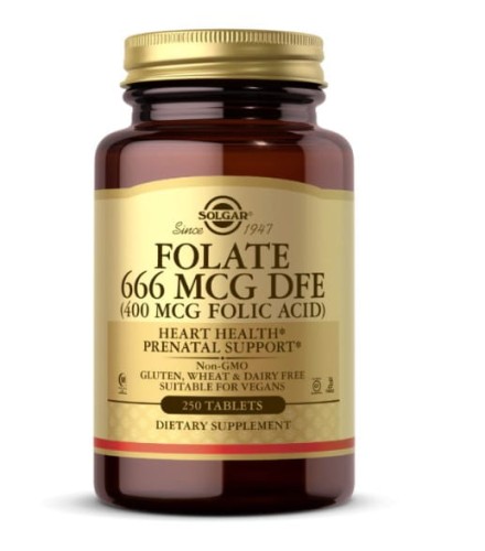 Przejdź do produktu SOLGAR Folate 666 mcg DFE (400 mcg Folic Acid) (250 tabl.) (1)