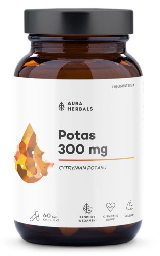 Przejdź do produktu AURA HERBALS Potas 300 mg, cytrynian potasu (60 kaps.)