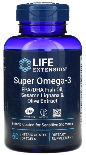 Przejdź do produktu LIFE EXTENSION Super Omega-3 EPA/DHA z Lignanami Sezamowymi i Ekstraktem z Oliwek (60 kaps.)