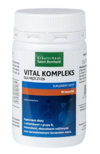 Przejdź do produktu KRAUTERHAUS SANCT BERNHARD Vital kompleks dla mężczyzn (90 kaps.)