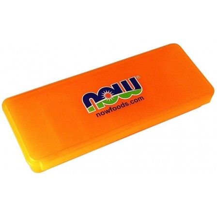 Przejdź do produktu NOW FOODS Pudełko na leki organizer pillbox - 7 komór (pomarańczowe)