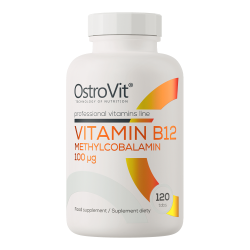 Przejdź do produktu OSTROVIT Witamina B12 Metylokobalamina 100 mcg (120 tabl.)