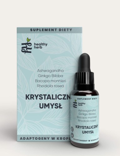 Przejdź do produktu Ashwagandha, Ginkgo biloba, Bacopa monnieri, Rhodiola rosea - KRYSTALICZNY UMYSŁ