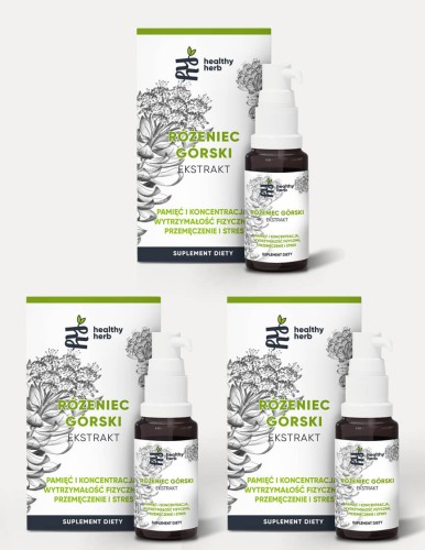 Przejdź do produktu Adaptogen - Różeniec Górski ekstrakt x3