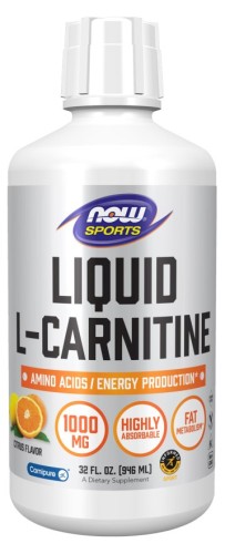 Przejdź do produktu NOW FOODS L-Carnitine Liquid 1000 mg Citrus - L-Karnityna 1000 mg Smak Cytrusowy (946 ml)