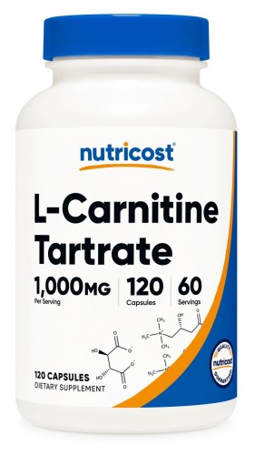 Przejdź do produktu NUTRICOST L-Carnitine Tartrate 500 mg - Winian L-karnityny (120 kaps.)