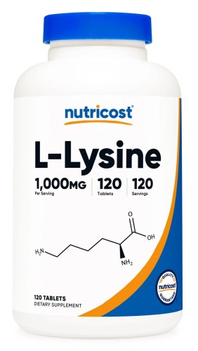Przejdź do produktu NUTRICOST L-Lysine 1000 mg - L-lizyna (120 tabl.)