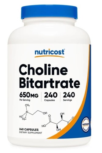 Przejdź do produktu NUTRICOST Choline Bitartrate - Dwuwinian choliny (240 kaps.)