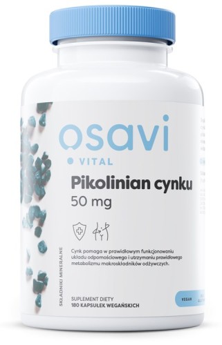 Przejdź do produktu OSAVI Pikolinian cynku 50 mg (180 kaps.)