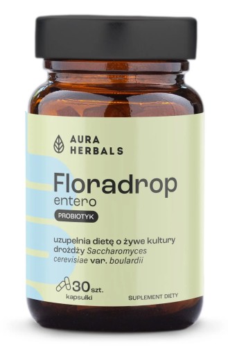 Przejdź do produktu AURA HERBALS Floradrop Entero, Saccharomyces boulardii, probiotyk (30 kaps.)
