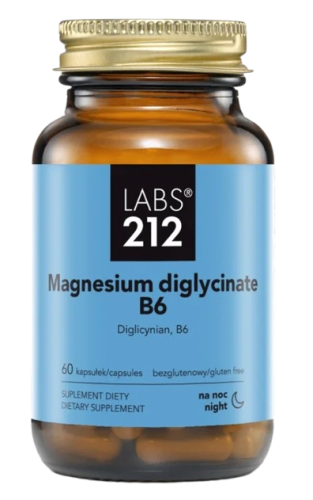 Przejdź do produktu LABS212 Magnesium diglycinate B6 - Diglicynian magnezu + witamina B6 (60 kaps.)