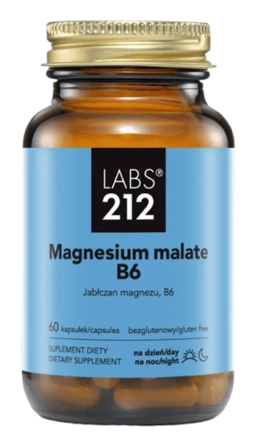 Przejdź do produktu LABS212 Magnesium malate B6 - Jabłczan magnezu + witamina B6 (60 kaps.)